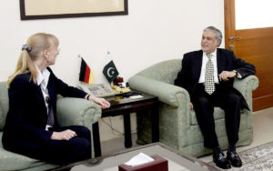 German Ambassador with Senator Ishaq Dar 11 June 2016
