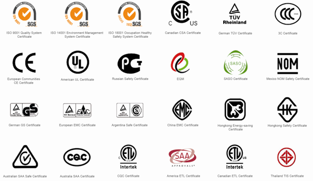 Gree - quality cerificates - logos
