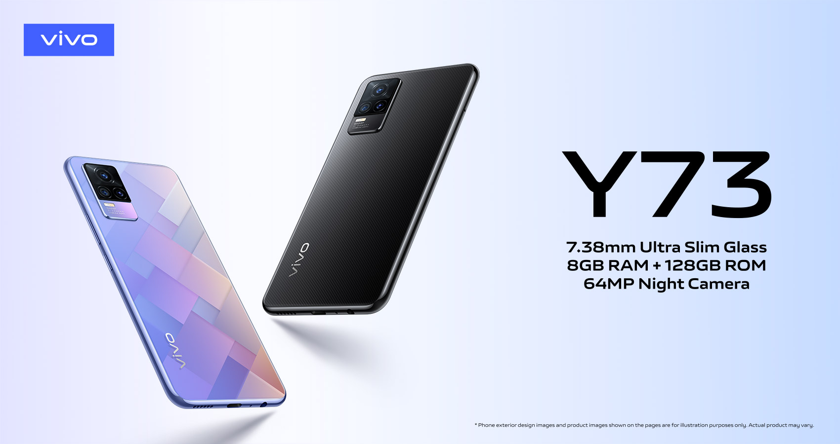 New Powerful vivo Y73 with Sleek Design and 64MP AF Camera Available in